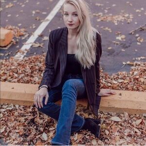 H&M oversized striped blazer